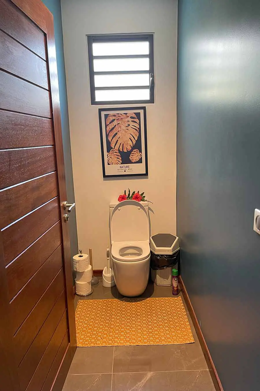 Modern toilet in our Bora Bora vacation home